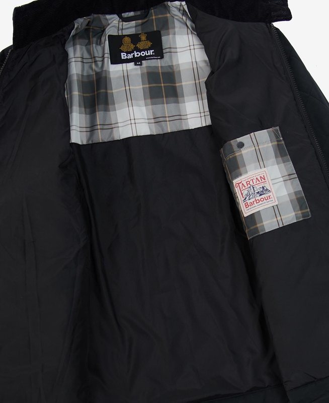 Chaqueta Acolchada Barbour Hitchen Hombre Negras | 136874-QNZ