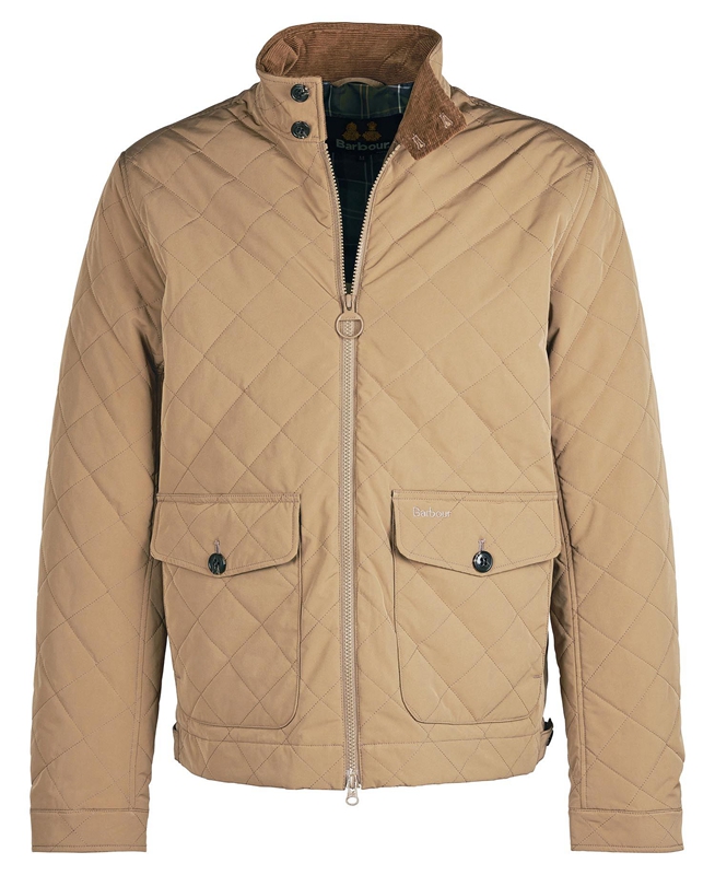 Chaqueta Acolchada Barbour Hitchen Hombre Beige | 327410-ITP