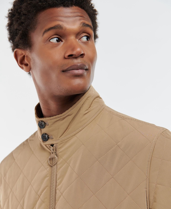 Chaqueta Acolchada Barbour Hitchen Hombre Beige | 327410-ITP