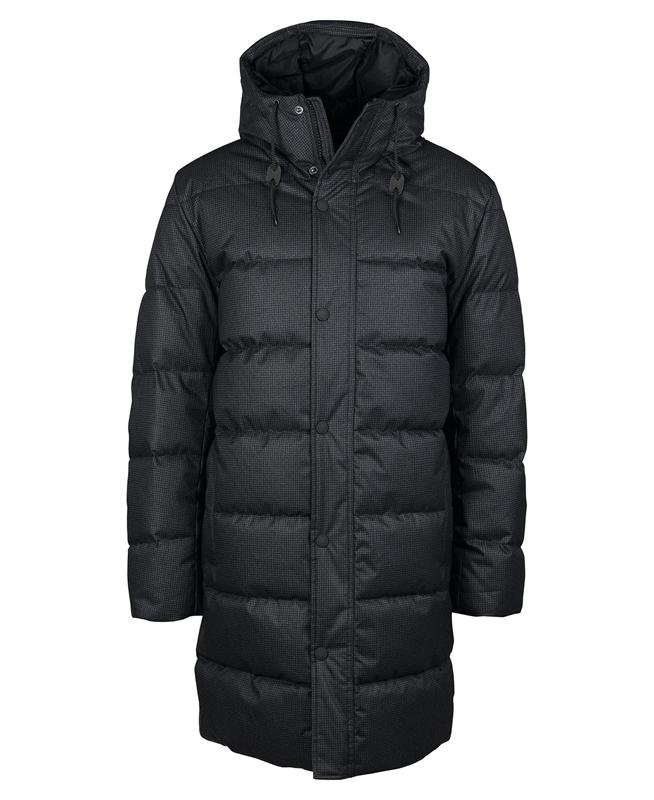 Chaqueta Acolchada Barbour Hoxley Baffle Hombre Negras | 578016-KQU