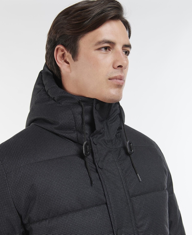 Chaqueta Acolchada Barbour Hoxley Baffle Hombre Negras | 578016-KQU