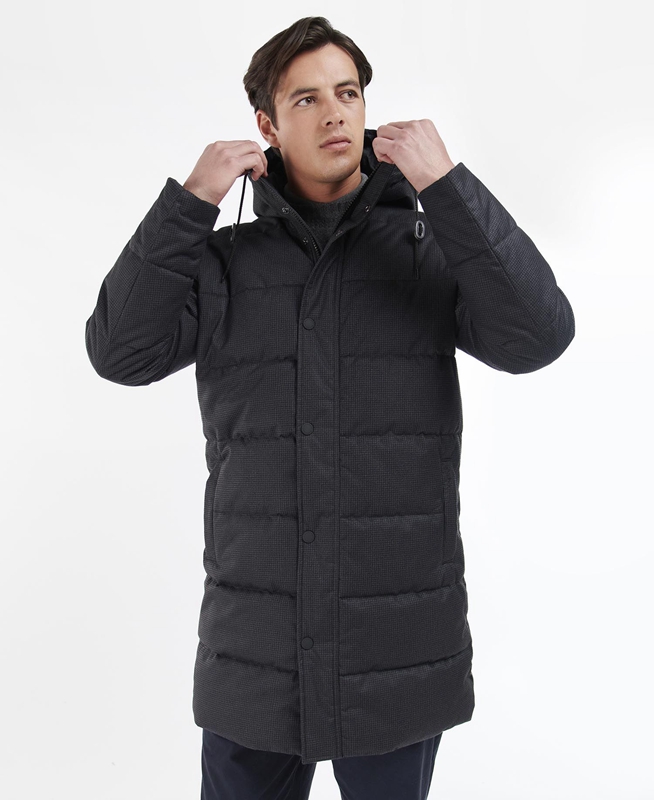 Chaqueta Acolchada Barbour Hoxley Baffle Hombre Negras | 578016-KQU