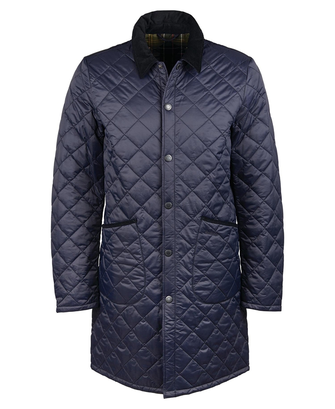 Chaqueta Acolchada Barbour Long Liddesdale Hombre Azul Marino | 498701-DPL