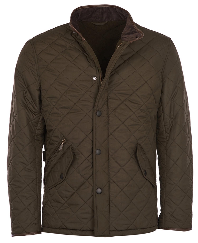 Chaqueta Acolchada Barbour Powell Hombre Verde Oliva | 185092-GLW