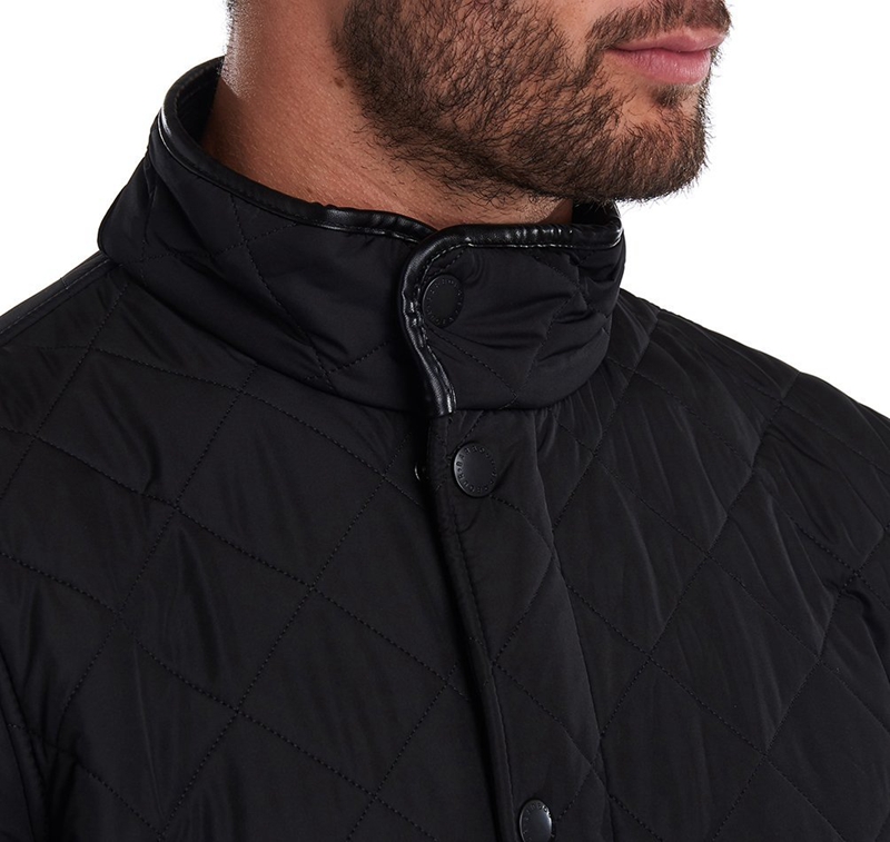 Chaqueta Acolchada Barbour Powell Hombre Negras | 827645-AWN