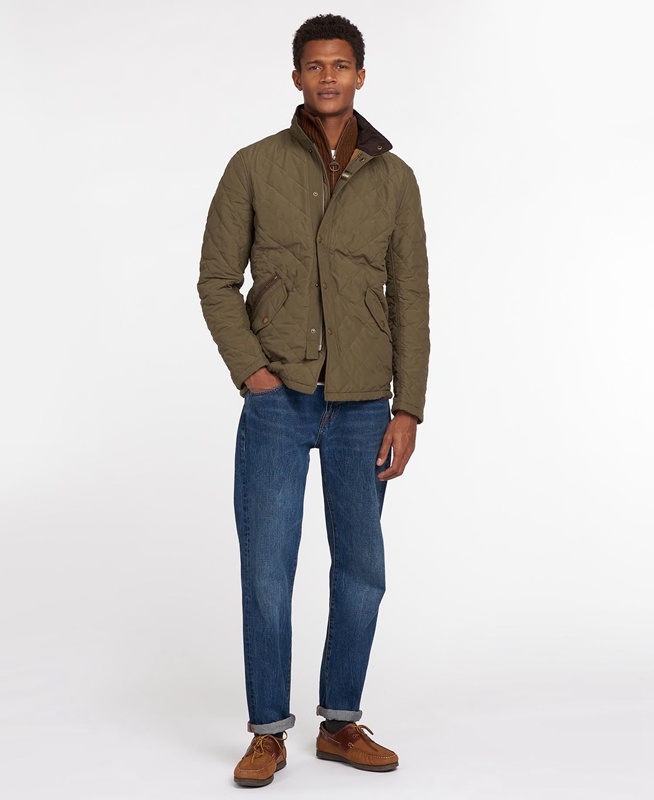 Chaqueta Acolchada Barbour Shoveler Hombre Verde Oliva | 275301-FVT