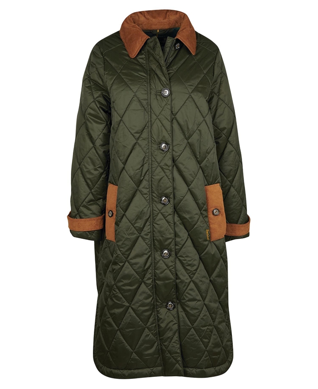 Chaqueta Acolchada Barbour Silwick Mujer Verde Oliva | 914526-BUD