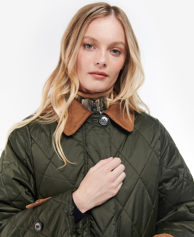 Chaqueta Acolchada Barbour Silwick Mujer Verde Oliva | 914526-BUD