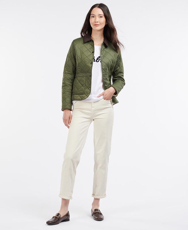 Chaqueta Acolchada Barbour Steppjacke Deveron Polarquilt Mujer Verde | 823740-LHC