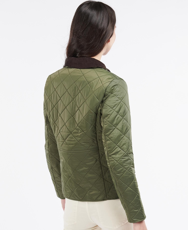 Chaqueta Acolchada Barbour Steppjacke Deveron Polarquilt Mujer Verde | 823740-LHC