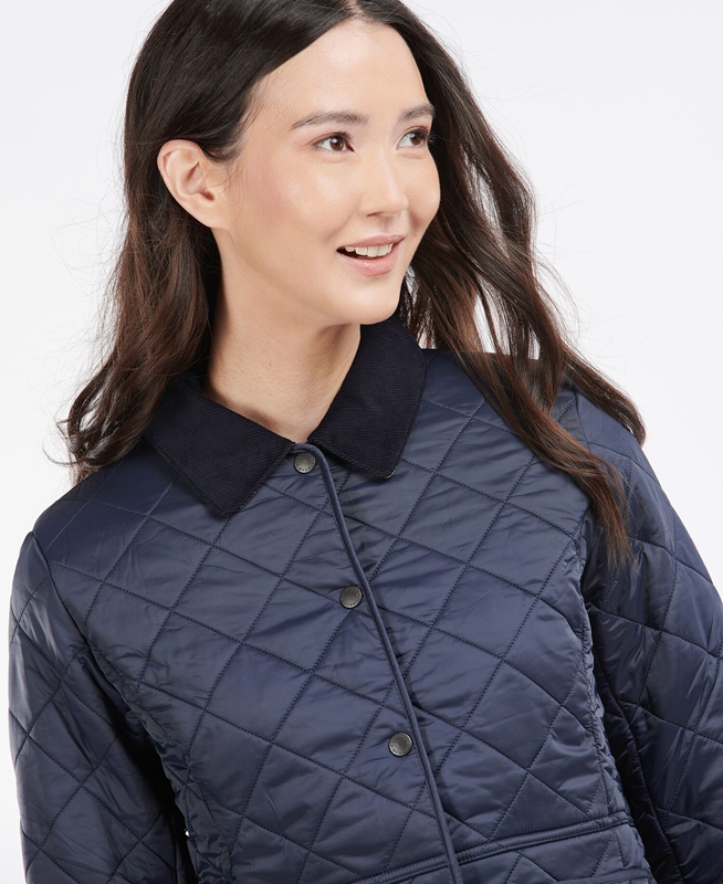 Chaqueta Acolchada Barbour Steppjacke Deveron Polarquilt Mujer Azules | 839276-KNT