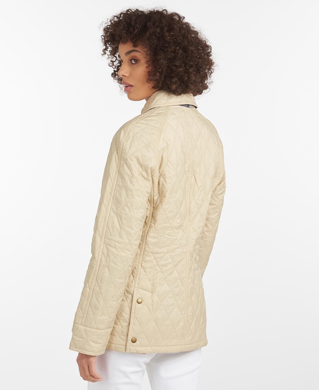 Chaqueta Acolchada Barbour Summer Beadnell Mujer Creme | 507921-SXI