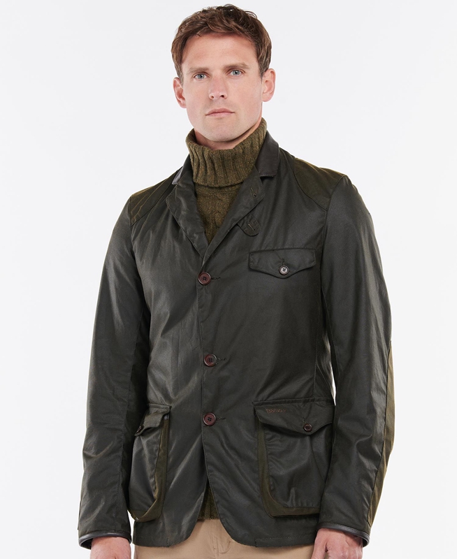 Chaqueta Encerada Barbour Beacon Sports Hombre Verde Oliva | 985416-KEQ