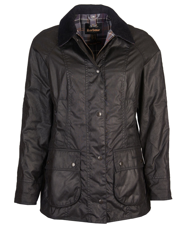 Chaqueta Encerada Barbour Beadnell® Mujer Negras | 310487-PZR