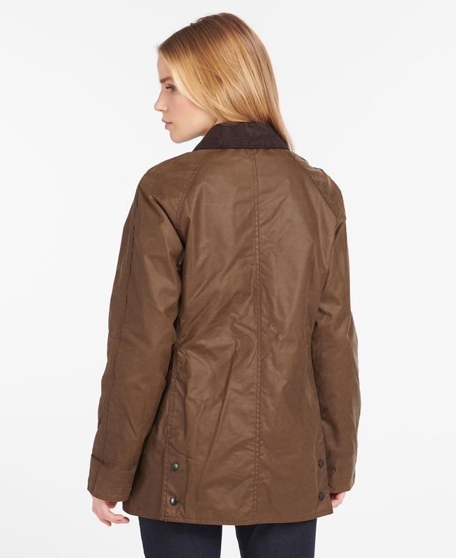 Chaqueta Encerada Barbour Beadnell® Mujer Marrones | 601279-KMR