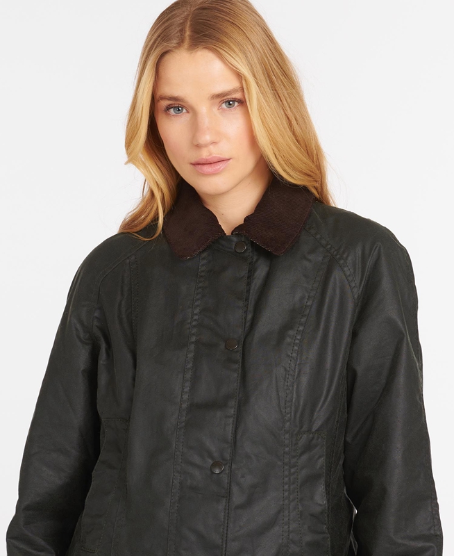 Chaqueta Encerada Barbour Beadnell® Mujer Negras | 943571-BOY