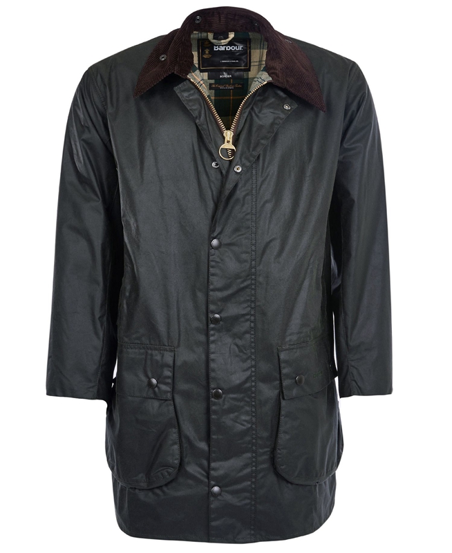 Chaqueta Encerada Barbour Border® Hombre Negras | 423978-CYF