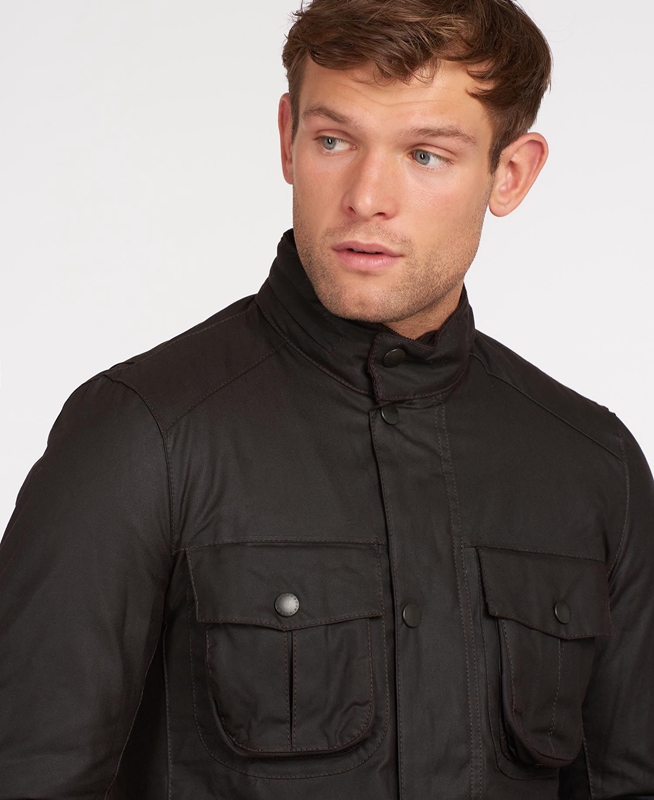 Chaqueta Encerada Barbour Corbridge Hombre Negras | 052738-LEW