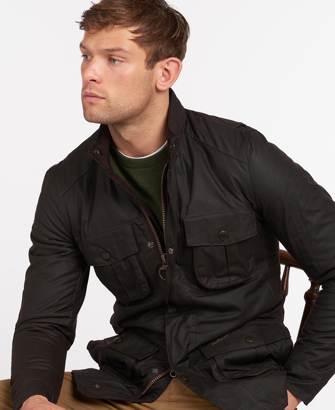 Chaqueta Encerada Barbour Corbridge Hombre Negras | 052738-LEW