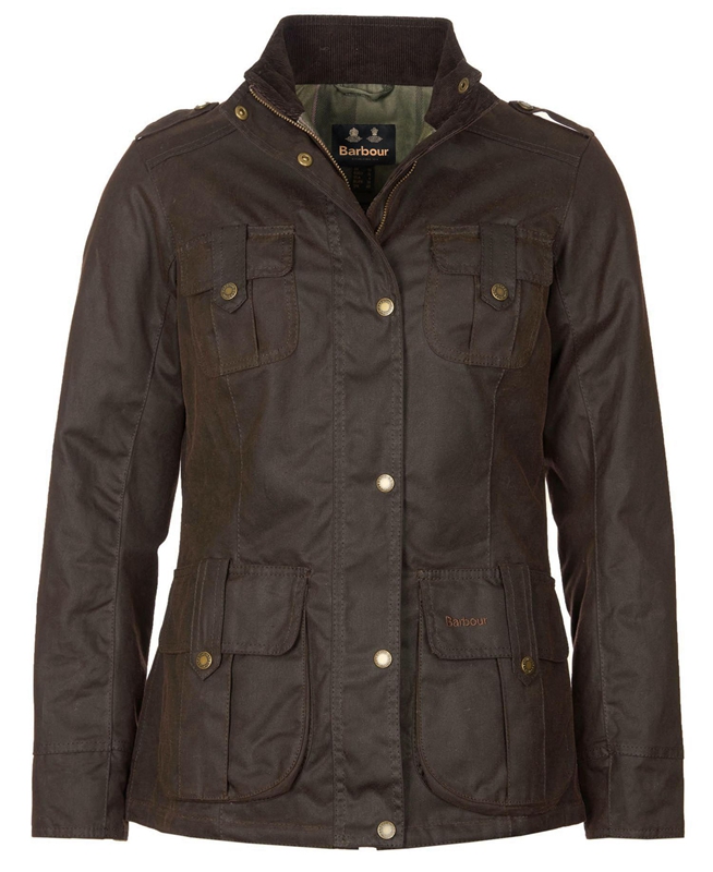 Chaqueta Encerada Barbour Invierno Defence Mujer Marrones | 681579-IEO