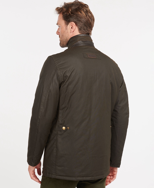 Chaqueta Encerada Barbour Prestbury Hombre Verde Oliva | 435907-FAC