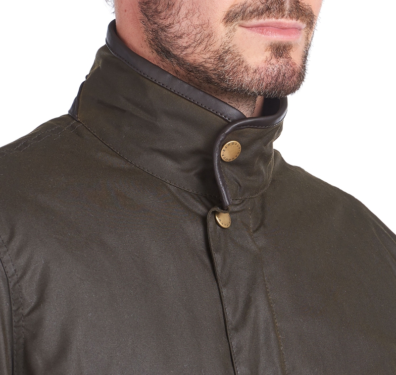 Chaqueta Encerada Barbour Prestbury Hombre Verde Oliva | 435907-FAC