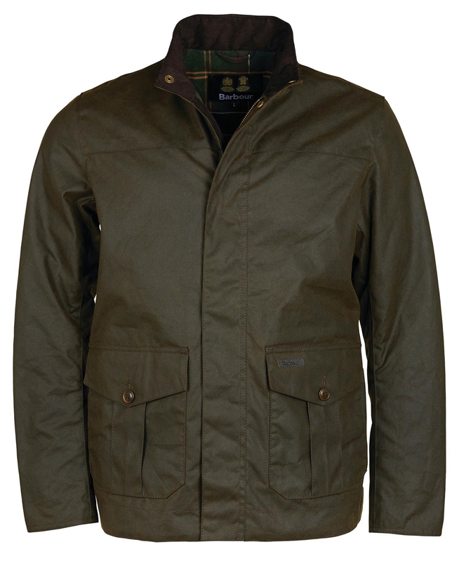 Chaqueta Encerada Barbour Sheldon Hombre Verde Oliva | 935416-XQG