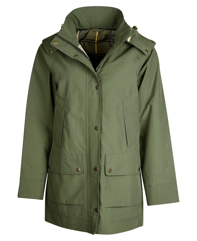 Chaqueta Impermeable Barbour Clary Mujer Verde | 745918-JZR