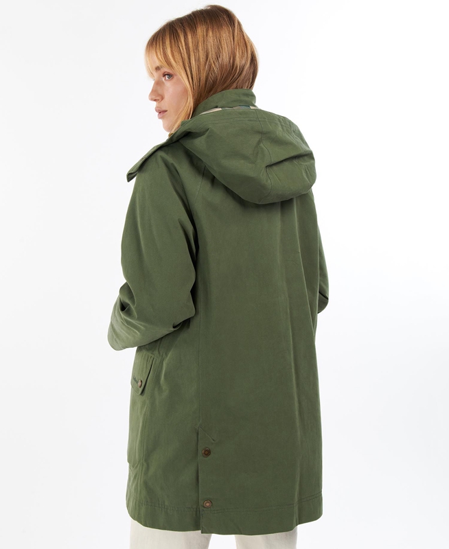 Chaqueta Impermeable Barbour Clary Mujer Verde | 745918-JZR