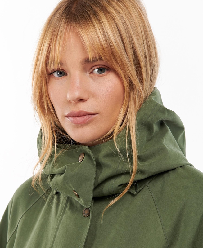 Chaqueta Impermeable Barbour Clary Mujer Verde | 745918-JZR