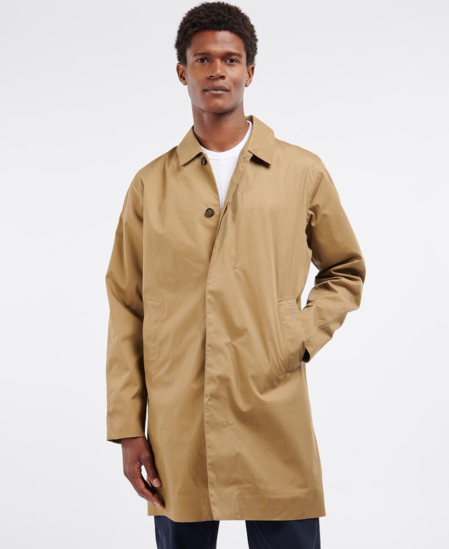 Chaqueta Impermeable Barbour Rokig Hombre Beige | 578936-THG