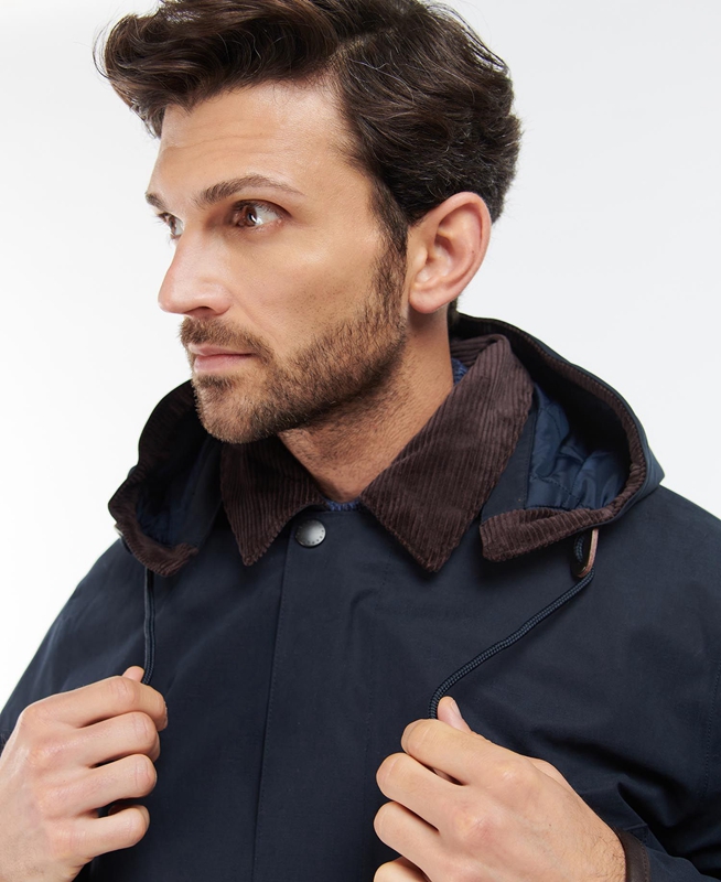 Chaqueta Impermeable Barbour Wallace Hombre Azul Marino | 261849-DWM