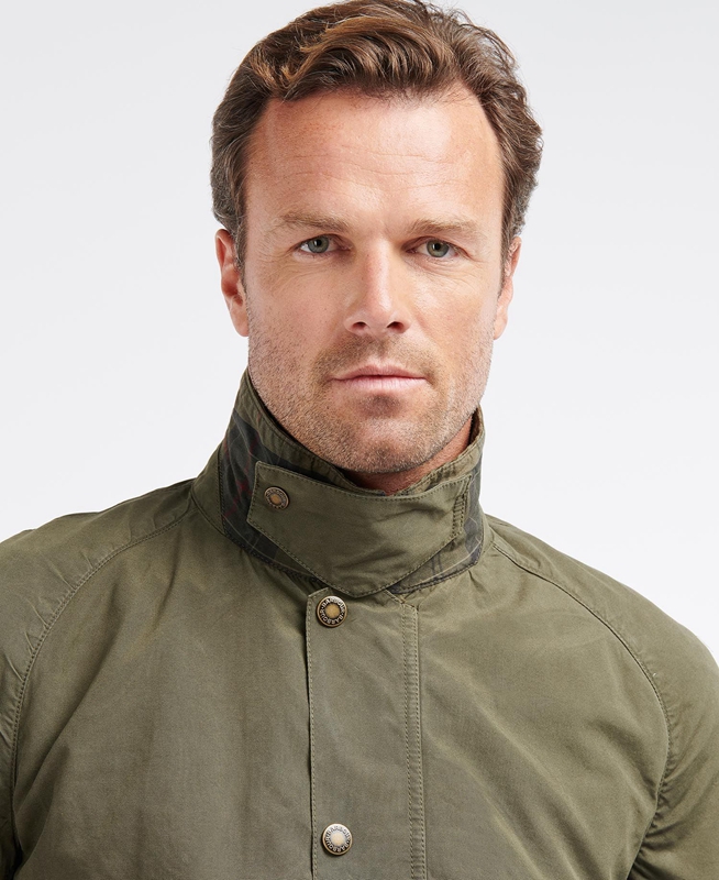 Chaquetas Casuales Barbour Ashby Hombre Verde Oliva | 129048-OKN