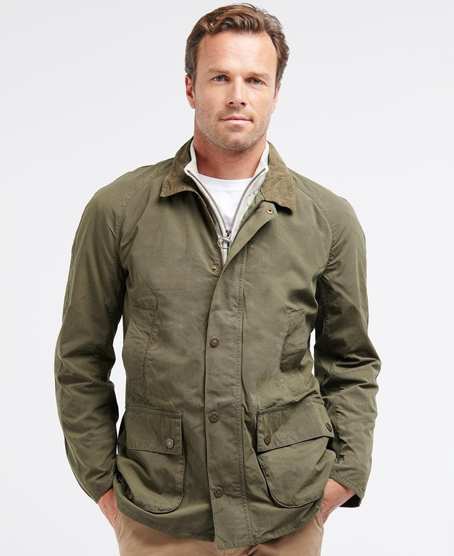 Chaquetas Casuales Barbour Ashby Hombre Verde Oliva | 129048-OKN