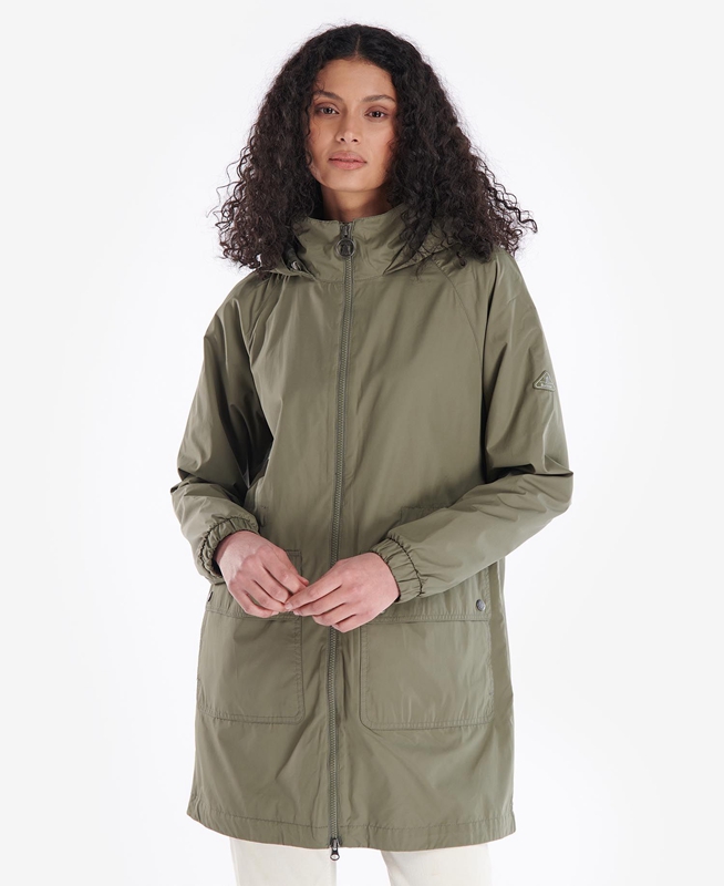 Chaquetas Casuales Barbour Sea Daisy Showerproof Mujer Verde Oliva | 235817-MCY