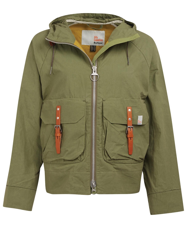 Chaquetas Casuales Barbour x Ally Capellino Tip Mujer Verde | 061472-WTZ