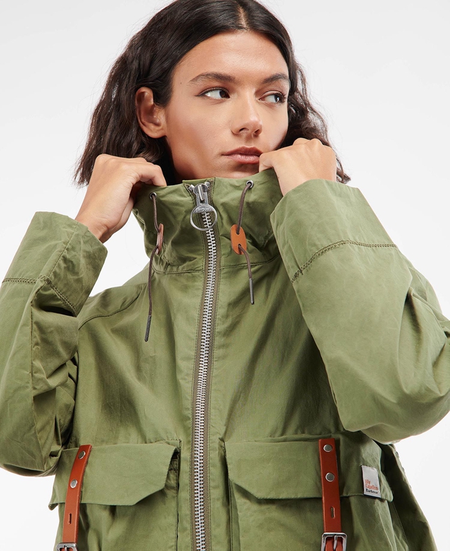 Chaquetas Casuales Barbour x Ally Capellino Tip Mujer Verde | 061472-WTZ