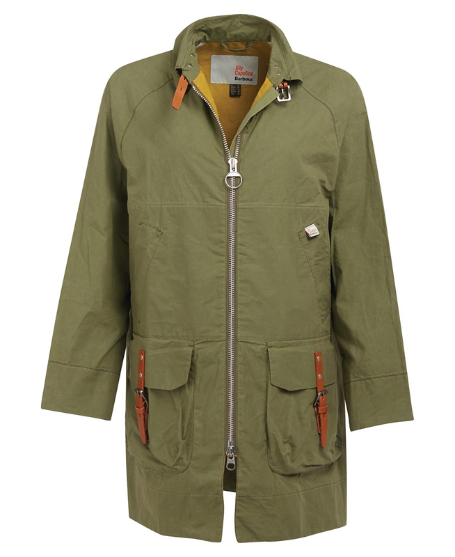 Chaquetas Casuales Barbour x Ally Capellino Step Mujer Verde | 734590-AHB