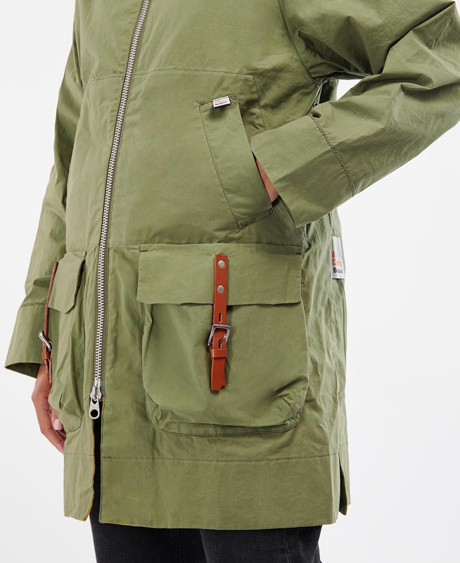 Chaquetas Casuales Barbour x Ally Capellino Step Mujer Verde | 734590-AHB