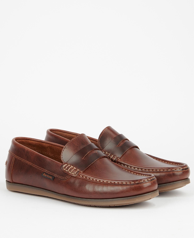 Loafers Barbour Kelson Hombre Marrones | 634591-GJK