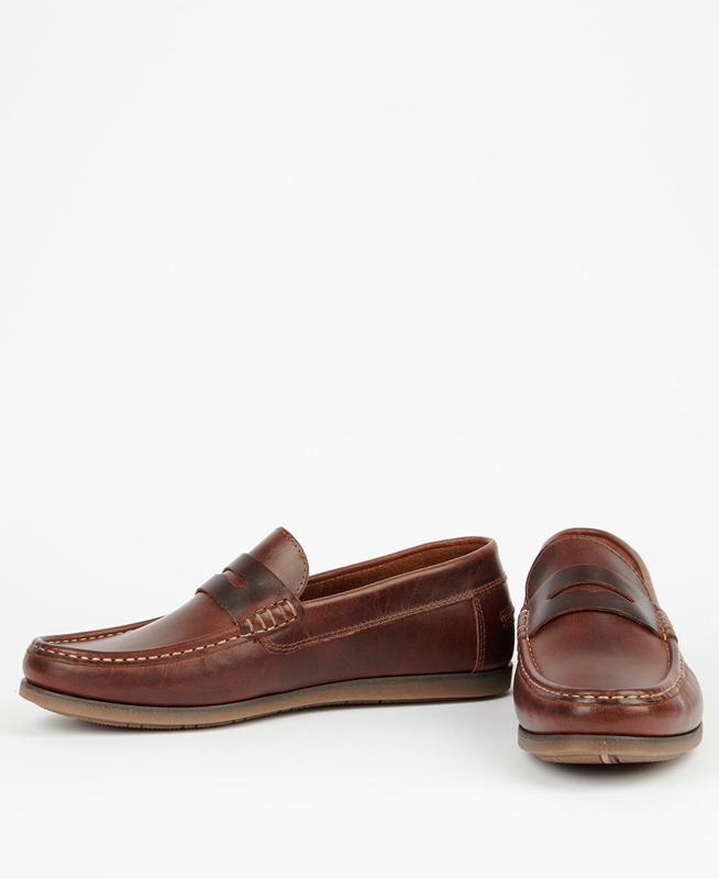 Loafers Barbour Kelson Hombre Marrones | 634591-GJK