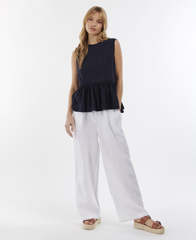 Pantalones Barbour Cherbury Trousers Mujer Blancas | 907816-DAI