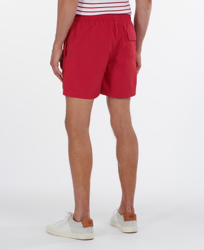 Pantalones Barbour Essential Logo 5'' Swim Hombre Rojas | 924387-GZA