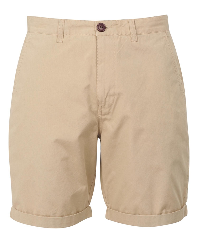 Pantalones Barbour Glendale Corta Hombre Beige | 705963-HXT