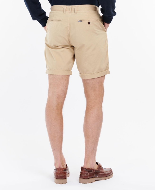 Pantalones Barbour Glendale Corta Hombre Beige | 705963-HXT