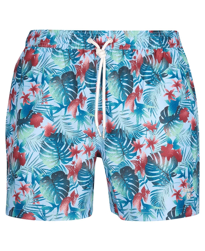 Pantalones Barbour Hawaiian Print Swim Hombre Azules | 214037-PSK