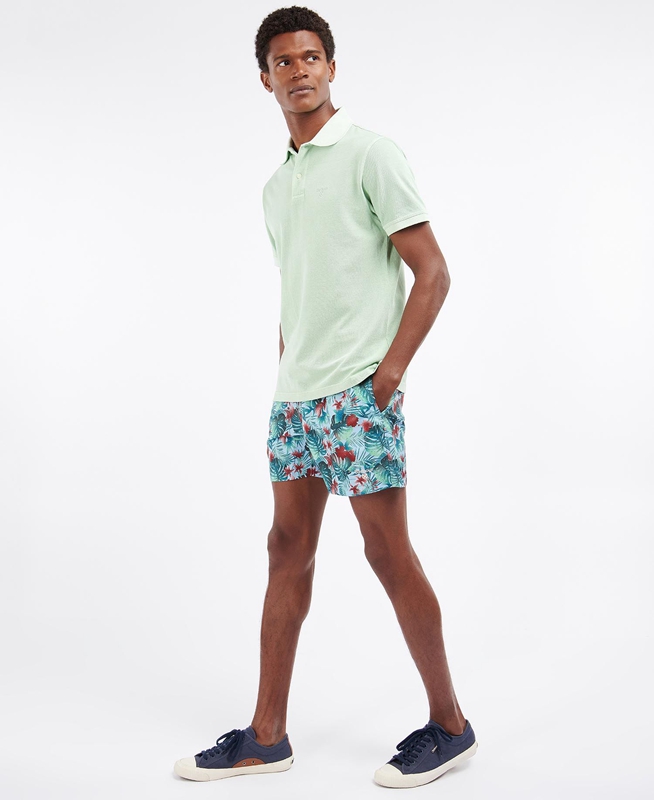 Pantalones Barbour Hawaiian Print Swim Hombre Azules | 214037-PSK