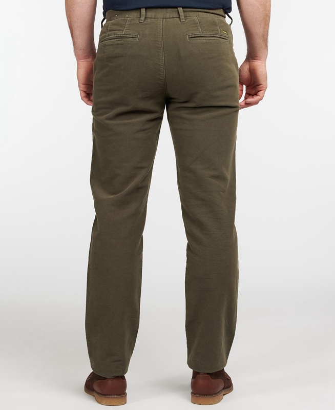 Pantalones Barbour Neuston Moleskin Trouser Hombre Verde Oliva | 762910-BIE