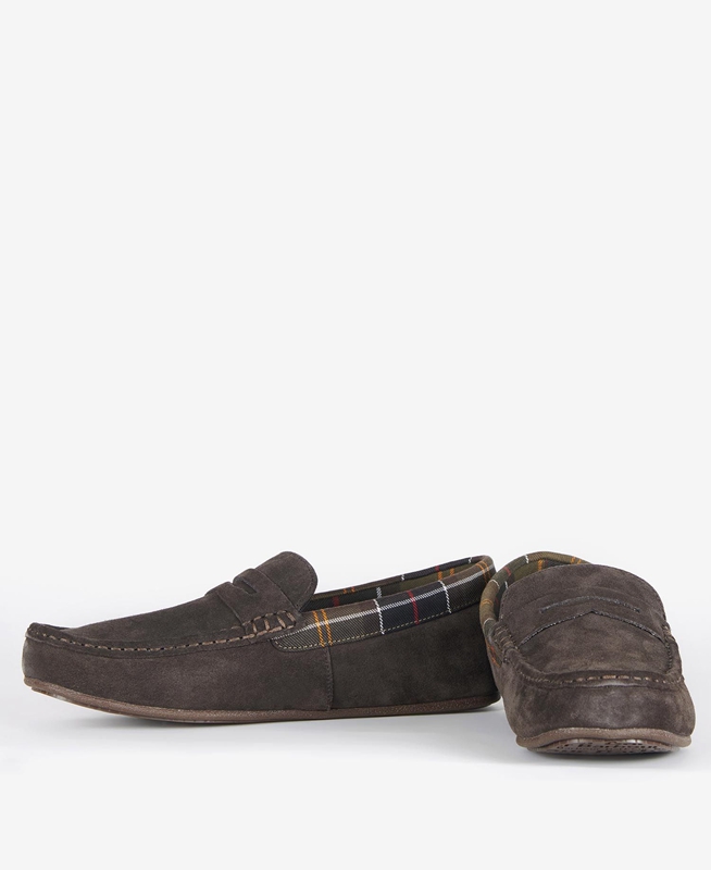 Pantuflas Barbour Porterfield Hombre Marrones | 769453-KUF