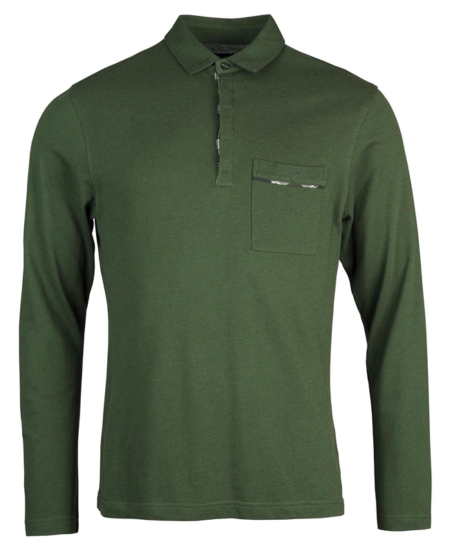 Polo shirts Barbour Adie Long Sleeve Hombre Verde | 157246-JRS